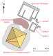 Schema del complesso della Piramide di Ahmose I