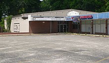The bowling alley parking lot All-Star Bowling Alley (Orangeburg SC) from S 1.JPG