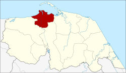 District location in Pattani province