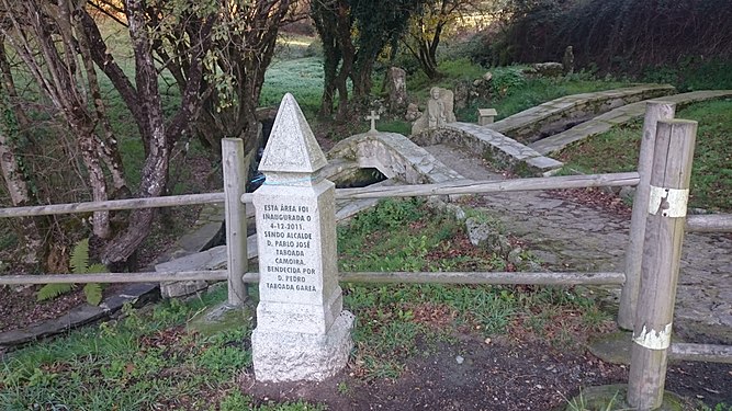 An obelisk somewhere around The Camino Primitivo way in Spain, Galicia