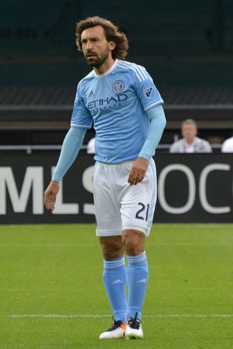 Andrea Pirlo playing for New York City in 2016
