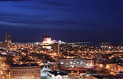 Nighttime view of Atlantic City, April 2008