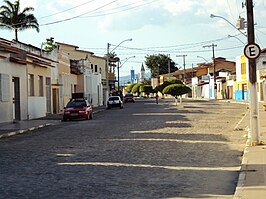 De hoofdstraat Avenida Ruy Barbosa in Itambé