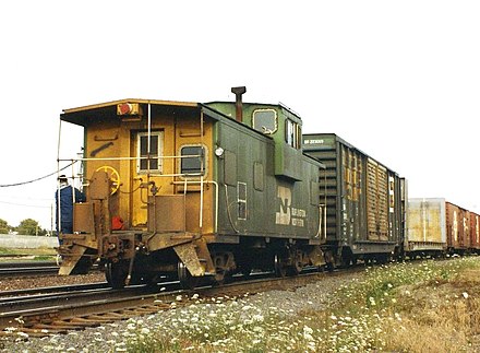 Typical American extended vision caboose