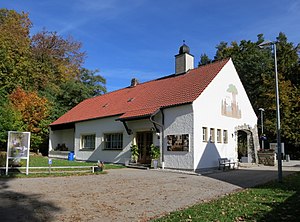 Single-story building with gabled roof