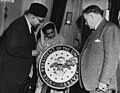 Vice-President Alben Barkley explains the 1948 version US Seal.