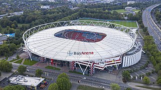 Aerial view of BayArena