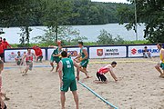 Deutsch: Beachhandball Europameisterschaften 2019 (Beach handball Euro); Tag 2: 3. Juli 2019 – Männer, Vorrunde Gruppe C, Nordmazedonien-Schweiz 0:2 (13:22, 18:19) English: Beach handball Euro; Day 2: 3 July 2019 – Women Preliminary Round Group A – Men Preliminary Round Group C – North Macedonia-Switzerland 0:2 (13:22, 18:19)