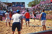 Deutsch: Beachhandball bei den Olympischen Jugendspielen 2018 in Buenos Aires; Tag 7, 13. Oktober 2018; Jungen, Halbfinale – Spanien-Kroatien 2:1 English: Beach handball at the 2018 Summer Youth Olympics in Buenos Aires at 13 October 2018 – Boys Semifinal – Spain-Croatia 2:1 Español: Handball de playa en los Juegos Olimpicos de la Juventud Buenos Aires 2018 en 13 de octubre de 2018 – Semifinales de chicos - España-Croacia 2:1