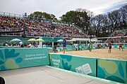 Deutsch: Beachvolleyball bei den Olympischen Jugendspielen 2018; Tag 11, 17. Oktober 2018; Jungen,Finale – Niederlande (Matthew Immers/Yorick de Groot)-Schweden (David Åhman/Jonatan Hellvig) 0:2 (20–22/15–21) English: Beach volleyball at the 2018 Summer Youth Olympics at 17 October 2018 – Final – Netherlands (Matthew Immers/Yorick de Groot)-Sweden (David Åhman/Jonatan Hellvig) 0:2 (20–22/15–21)