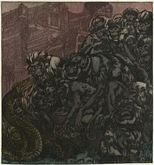 Kaa ipnotizza i Bandar-log, illustrazione del 1924