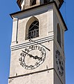 Detail van de kerktoren.