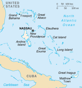 Map of Bahamas