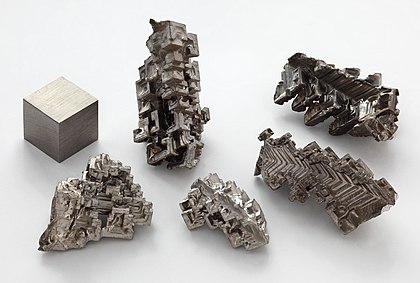 Image: Bismuth crystals stripped of the oxide layer