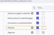 Notification setting for mentions