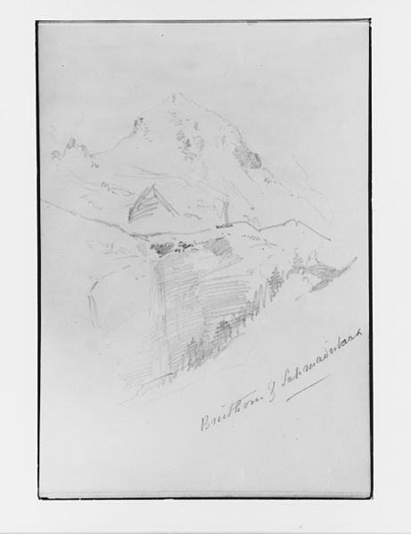 File:Breithorn and Schmadribach Falls (from Switzerland 1870 Sketchbook) MET 244412.jpg