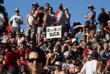 Bring Back Buck sign at Fill The Basin charity cricket event Bring Back Buck.jpg