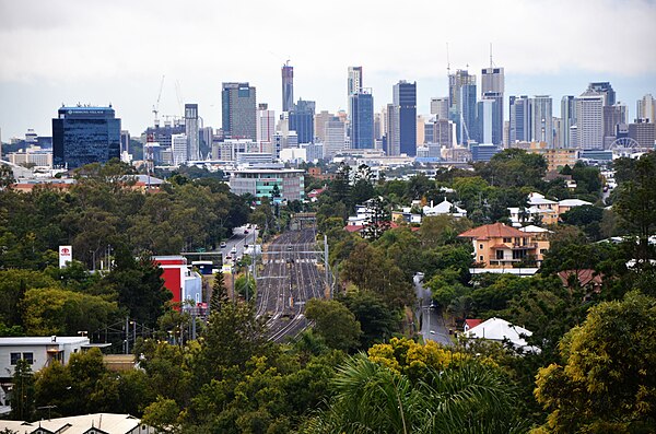 Section of the line between Toowong and Taringa