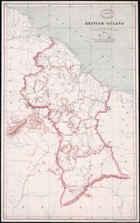 Map of British Guiana in 1908 British Guiana - 1908 - WDL.png