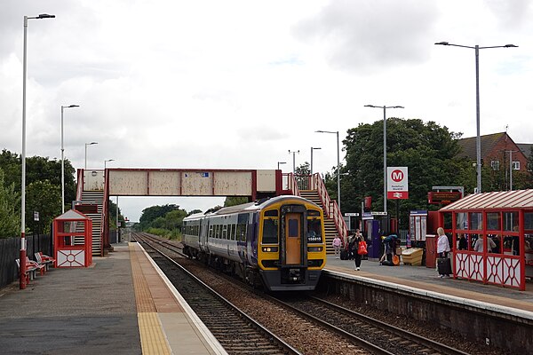 A Northern Trains Class 158 no.158815 at Pontefract Monkhill station in August 2021