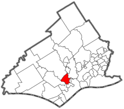 Vị trí trong Quận Delaware, Pennsylvania