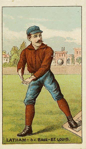 File:Buchner Gold Coin baseball card for St. Louis Brown's third baseman Latham.jpg