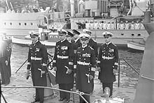 Commissioning of U-45 on 25 June 1938 Bundesarchiv Bild 200-Ub0114, Kiel, Indienststellung U-45.jpg