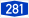 Bundesautobahn 281 number.svg