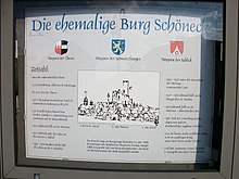 Burg Schöneck, Infotafel Geschichte