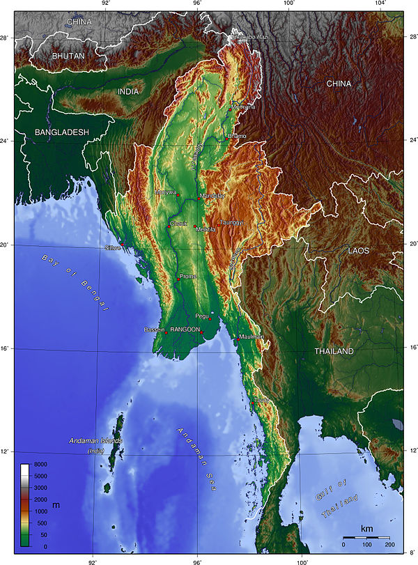 মিয়ানমারের ভূগোল