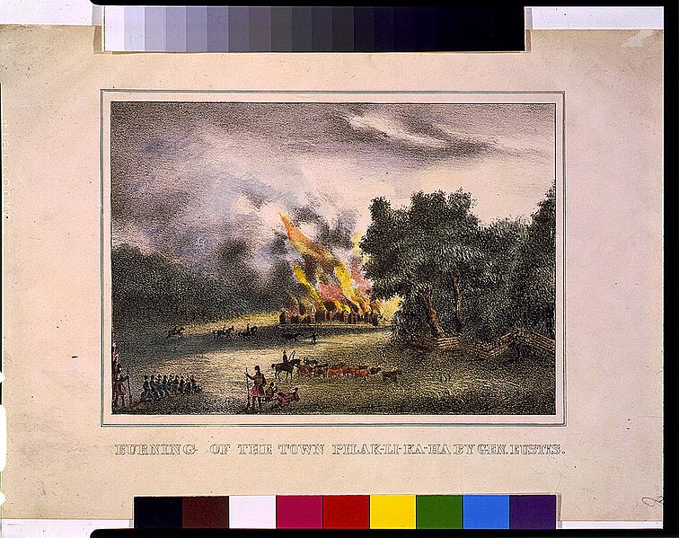 File:Burning of the town Pilak-li-ka-ha by Gen. Eustis LCCN2016647152.jpg