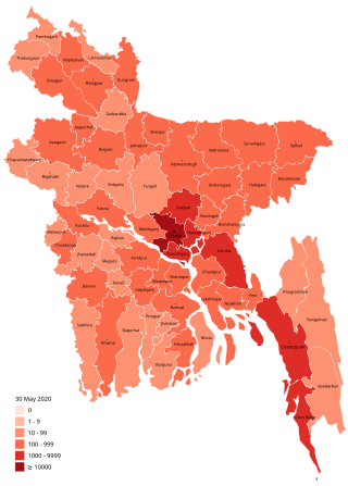 <span class="mw-page-title-main">COVID-19 pandemic in Bangladesh</span> Ongoing COVID-19 viral pandemic in Bangladesh