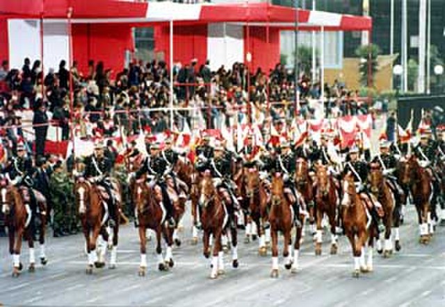 Cavalry Regiment of the Chorrillos Military School.