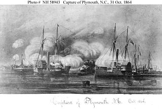 <span class="mw-page-title-main">Battle of Plymouth (1864)</span> 1864 battle of the American Civil War in eastern North Carolina