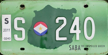 Caribbean Netherlands license plate (Saba).png
