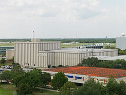 Exterior of the Mission Control building Christopher Kraft Mission Control Center.jpg