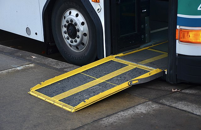 Many low-floor buses feature extendable ramps.