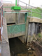 Sluice gate at outfall of drainage to the haven (2007)