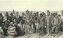 Cree Indian sun dancers, ca 1893 Cree Indian sun dancers, probably Montana, ca 1893 (LAROCHE 126).jpeg