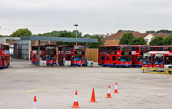 Cricklewood garage forecourt, July 2010