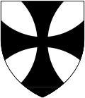 Thumbnail for File:Cross patée throughout in heraldry.svg