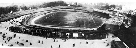 The 1905 FA Cup Final at the Crystal Palace Stadium.