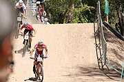 Deutsch: Radsport bei den Olympischen Jugendspielen 2018 Tag 10, 16. Oktober 2018 - Combined Criterium – XCC Qualifikation männlich English: Cycling at the 2018 Summer Youth Olympics – Men's Combined Criterium – XCC Qualification on 16 October 2018.