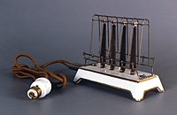 Toaster with an Edison screw fitting, c. 1909