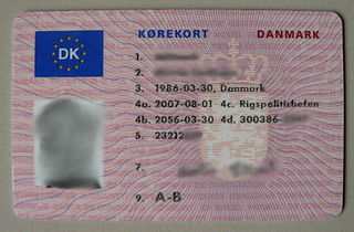 Driving licence in Denmark