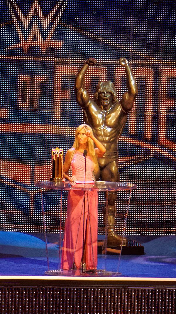 Dana Warrior presents the inaugural Warrior Award at the 2015 Hall of Fame ceremony