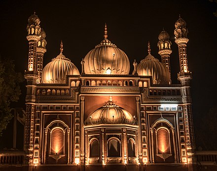The Darbar Mahal mosque was built in an exuberant style.