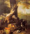 Natura morta amb fruita i llebres mortes (1711)