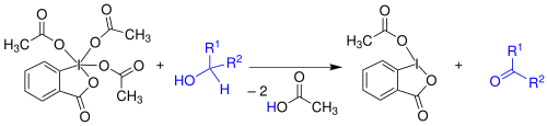 Reaktionsschema Dess-Martin-Oxidation