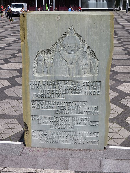 Dortmund Gedenkstein Alte Synagoge Südseite